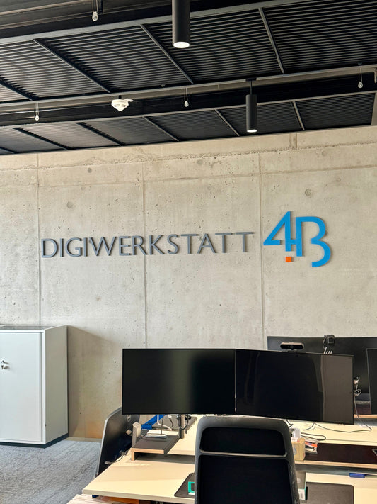 Wandlogos aus dem 3D Druck