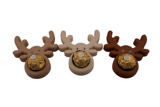 Rentier Kopf für Ferrero Kugel - 3er Set